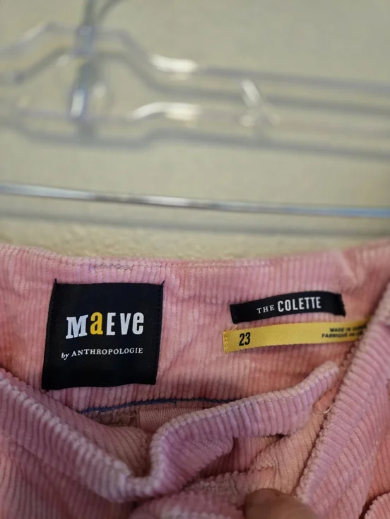 Anthropologie Colette Cropped Wide-Leg Corduroy Pants by Maeve, Size 23 - Picture 5 of 11